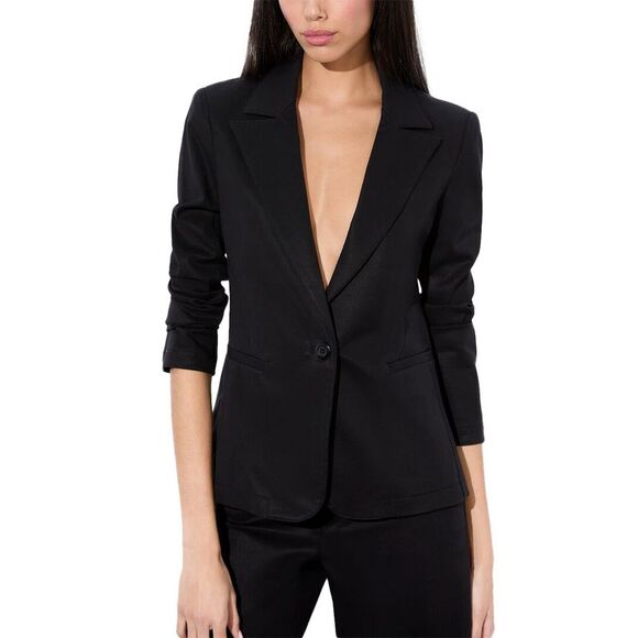 alice + olivia Jackets & Blazers - Alice + Olivia Womens  Macey Chino Fitted Blazer, Black